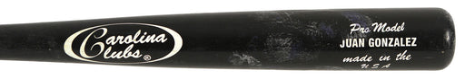 2001 Juan Gonzalez Game Used  Carolina Clubs Baseball Bat With Mears COA