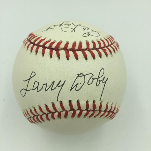 Nice Larry Doby & Ed Lopat Signed American League Baseball With JSA COA