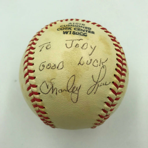 1955 Charlie Lau Rookie Signed Official Minor League Baseball With JSA COA