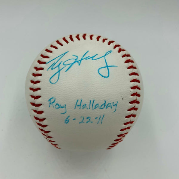 Roy Halladay June 11, 2011 Signed Autographed Philadelphia Phillies Baseball JSA