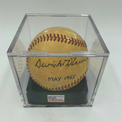 President Dwight D. Eisenhower Single Signed American League Baseball PSA DNA