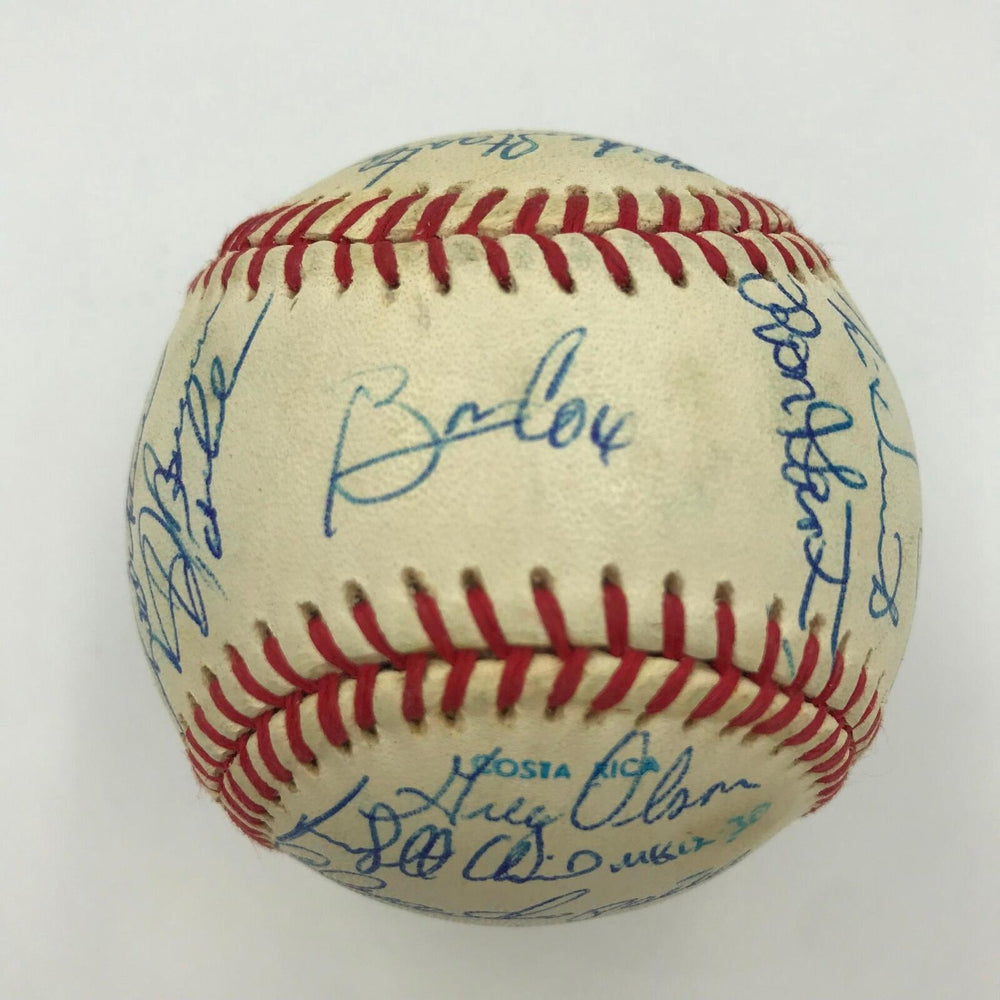 1991 Atlanta Braves NL Champs Team Signed 1991 World Series Baseball JSA COA