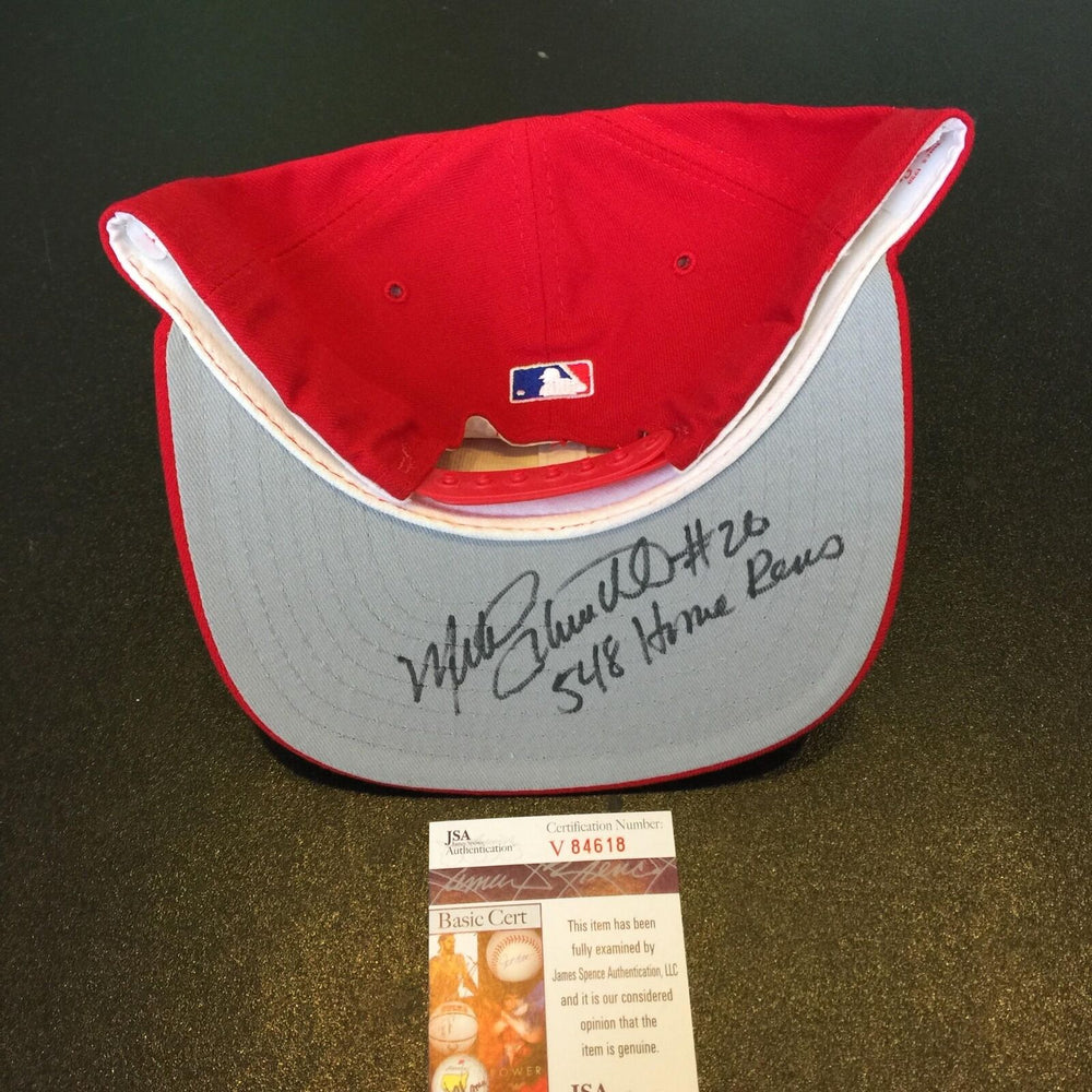 Mike Schmidt #26 548 Home Runs Signed Philadelphia Phillies Hat Cap JSA COA