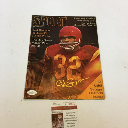 OJ Simpson Signed Autographed 1968 Sport Magazine USC With JSA COA