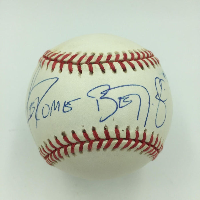 Nice Jerome Bettis Signed American League Baseball Pittsburgh Steeler JSA COA