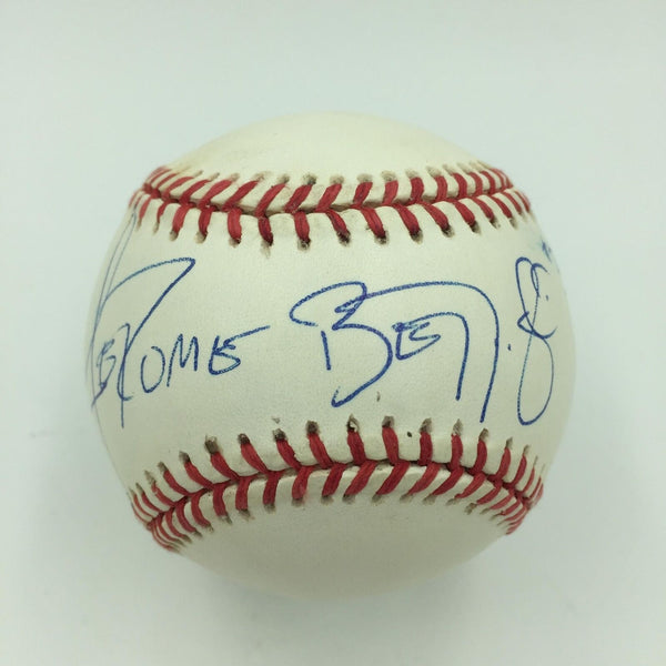 Nice Jerome Bettis Signed American League Baseball Pittsburgh Steeler JSA COA