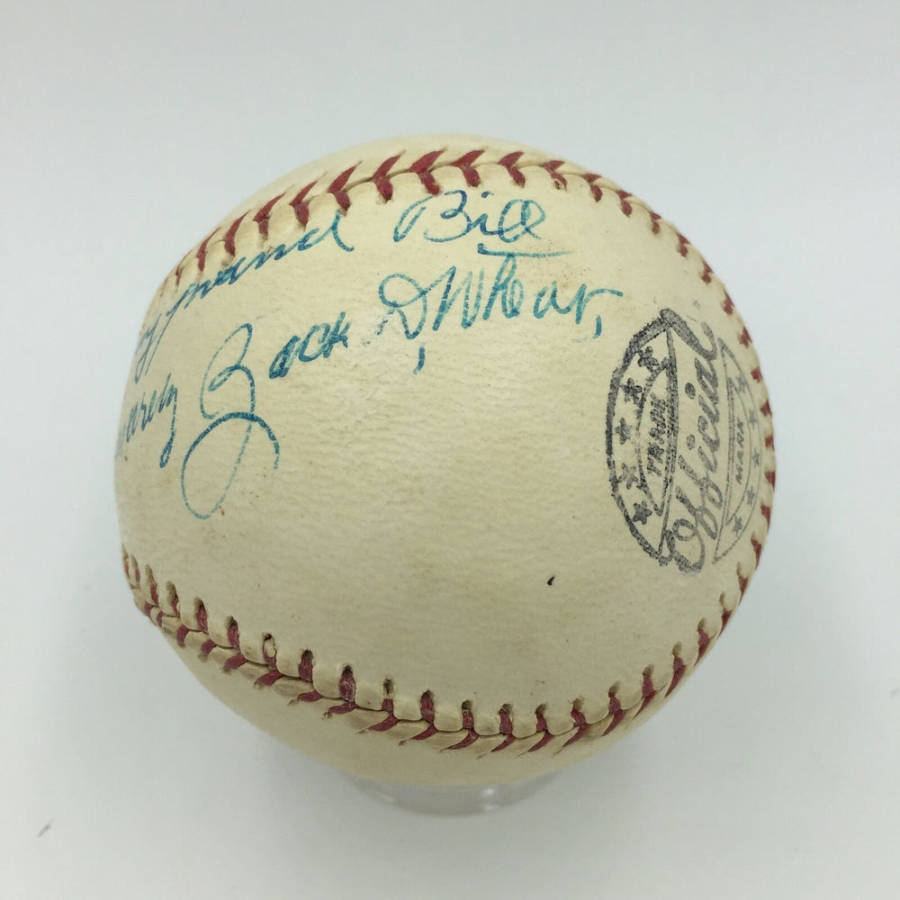 Beautiful Zack Wheat Single Signed Autographed Baseball Hall Of Fame PSA DNA