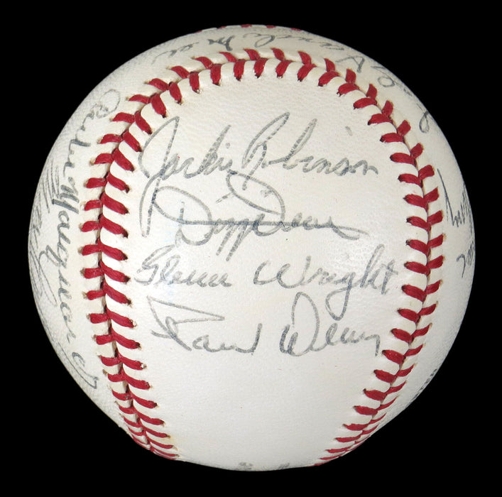 Nice Jackie Robinson 1969 Hall Of Fame Multi Signed Baseball 14 Sigs JSA COA