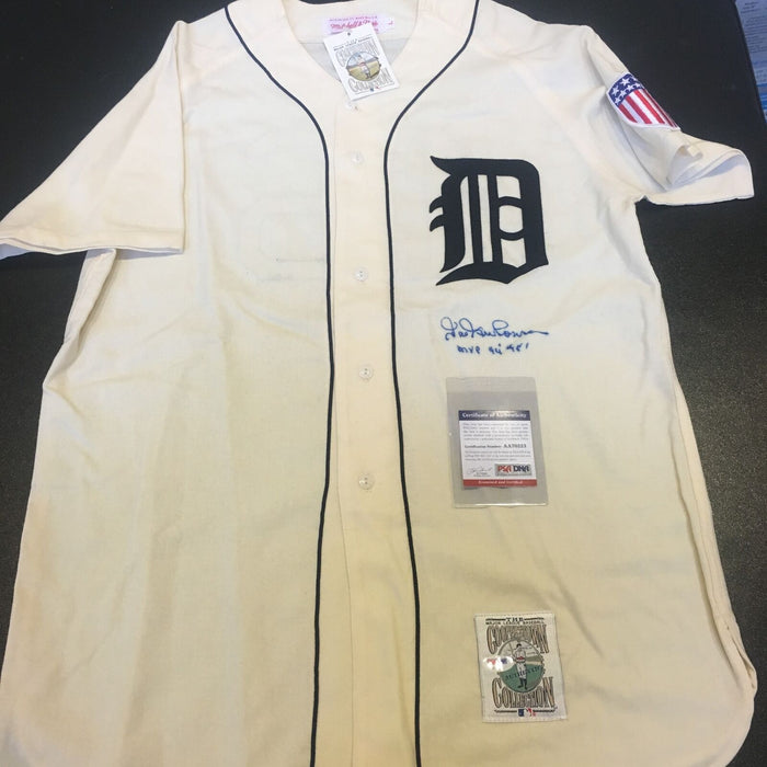 1940's Hal Newhouser Signed Inscribed Detroit Tigers Game Model Jersey PSA DNA