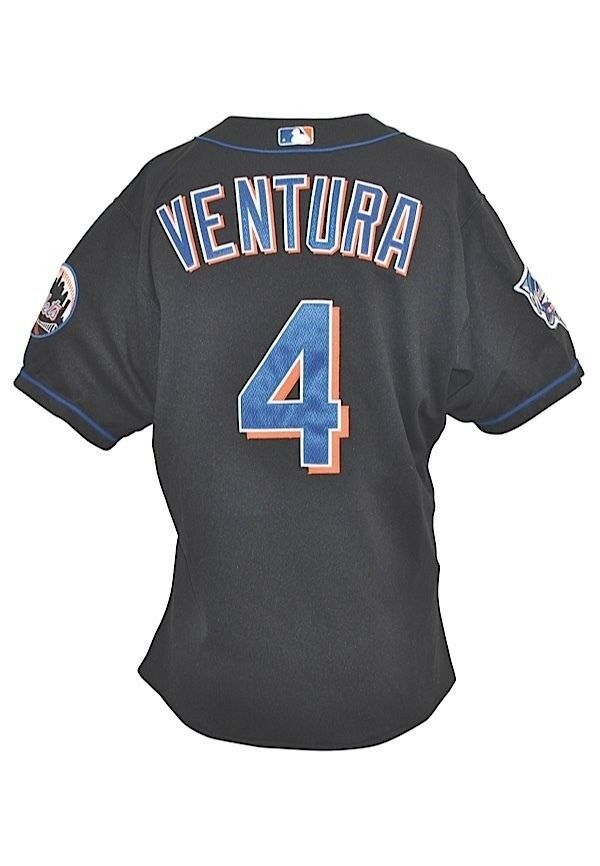 2000 Robin Ventura World Series Game Used New York Mets Jersey Grey Flannel COA