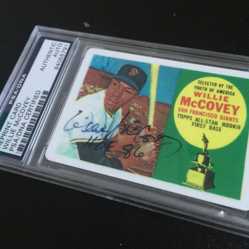 1960 Topps Willie Mccovey RC Signed Porcelain Baseball Card Rookie PSA DNA