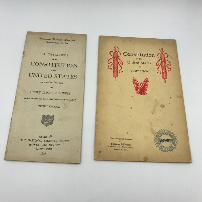 Lot Of (2) 1919 United States Constitution