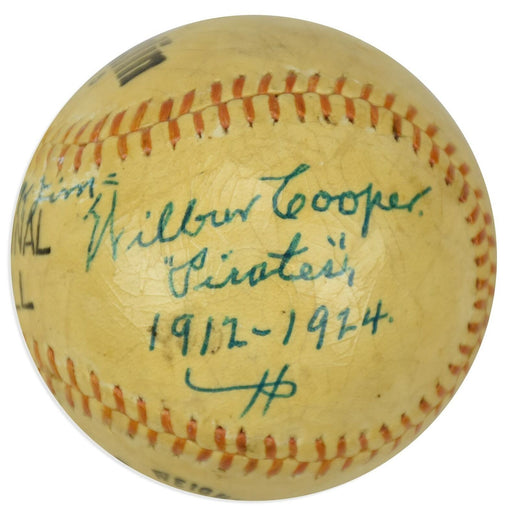 Rare Wilbur Cooper Single Signed Baseball Pittsburgh Pirates With PSA DNA COA