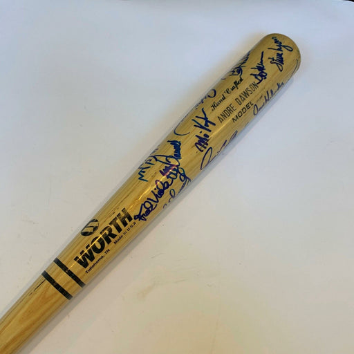 1993 Boston Red Sox Team Signed Andre Dawson Game Issued Bat 24 Sigs Mo Vaughn