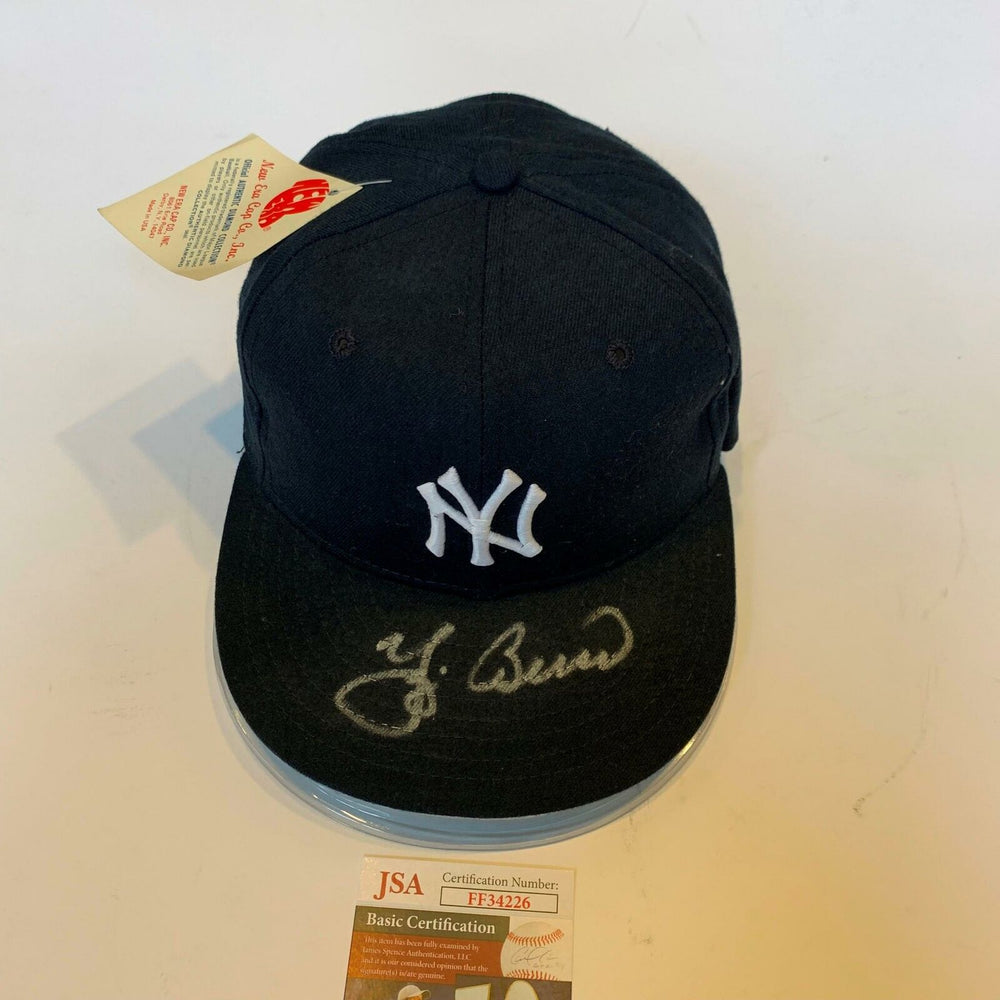Yogi Berra Signed Vintage Authentic New York Yankees Game Model Hat With JSA COA