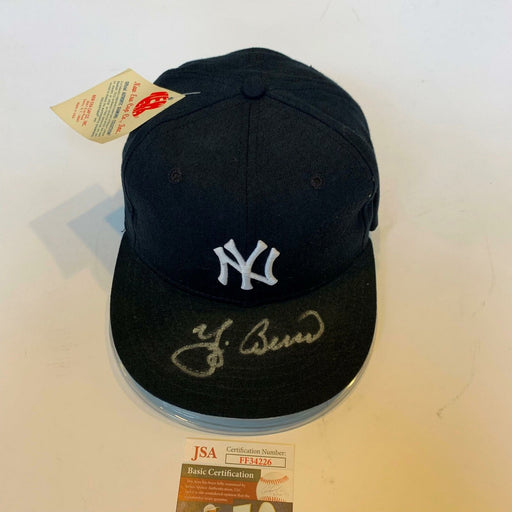 Yogi Berra Signed Vintage Authentic New York Yankees Game Model Hat With JSA COA