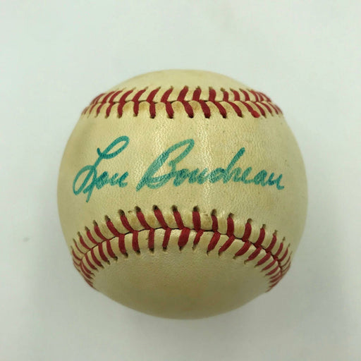 Vintage Lou Boudreau Signed Official American League Baseball With PSA DNA COA