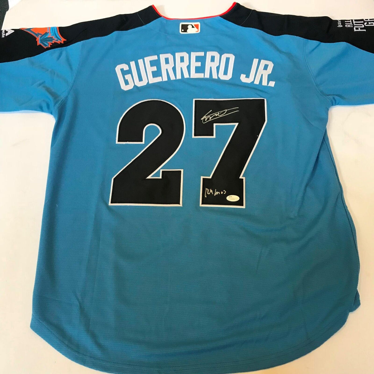 Vladimir Guerrero Jr Ramos Full Name Signed Toronto Blue Jays Jersey —  Showpieces Sports