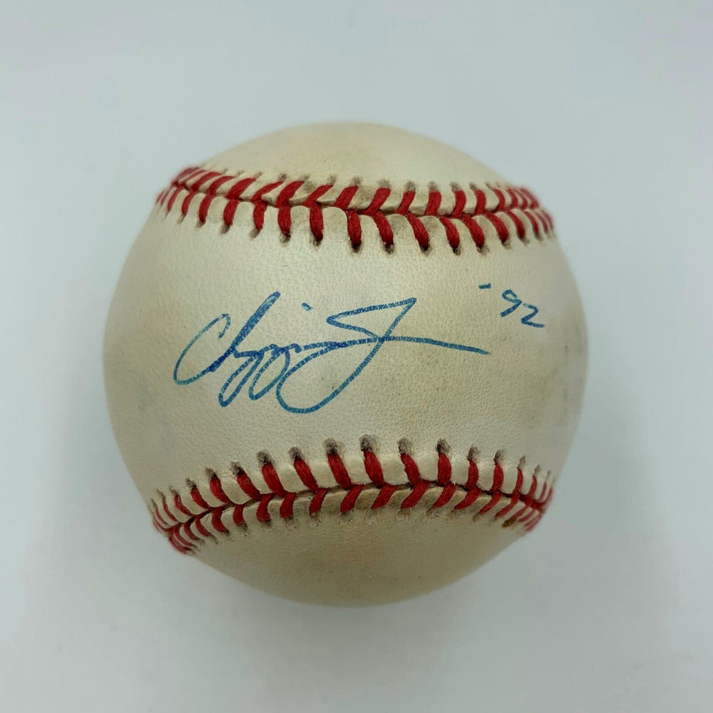 Incredible 1992 Chipper Jones Pre Rookie Single Signed Baseball With PSA DNA COA