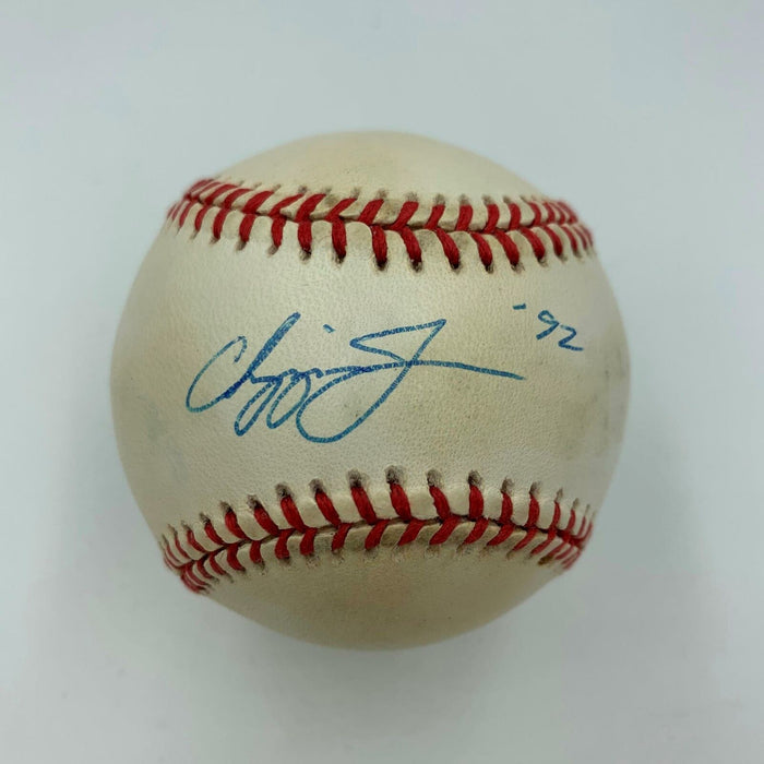 Incredible 1992 Chipper Jones Pre Rookie Single Signed Baseball With PSA DNA COA