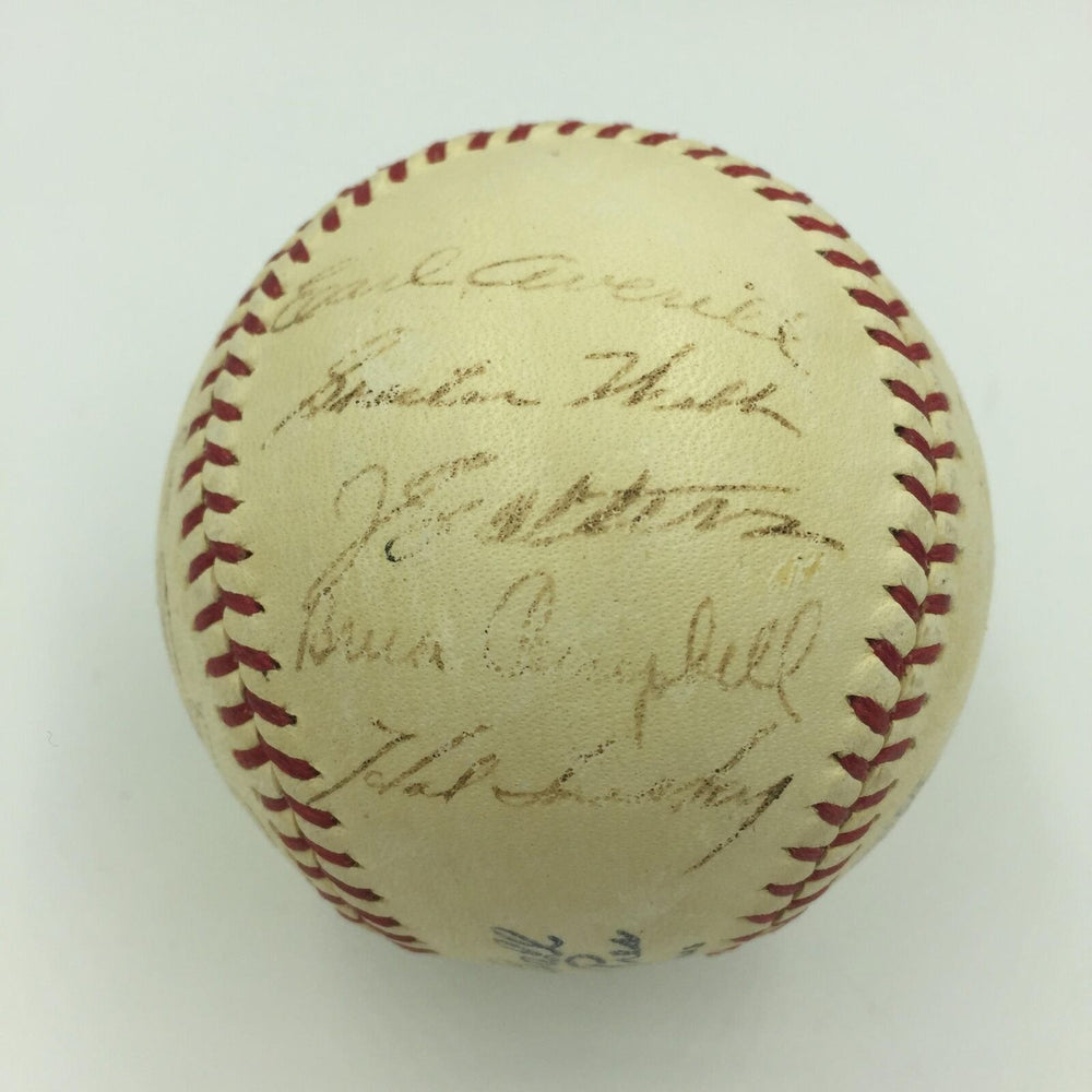 Rare 1938 Cleveland Indians Team Signed American League Baseball With JSA COA