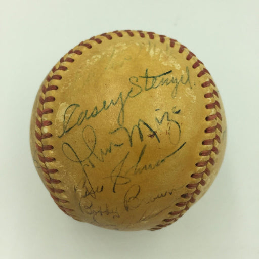 1950 NY Yankees World Series Champs Team Signed Baseball Joe Dimaggio JSA COA