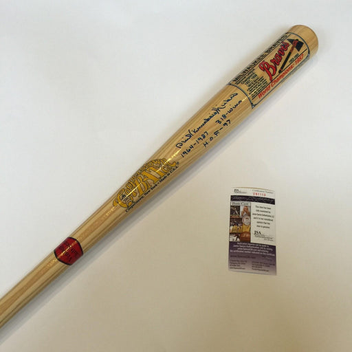 The Finest Phil Niekro Signed Heavily Inscribed Career Stats Bat With JSA COA