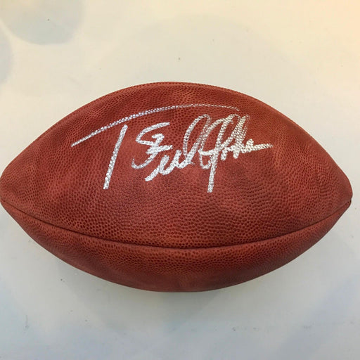 Ted Johnson Signed Autographed Wilson NFL Football JSA COA New England Patriots