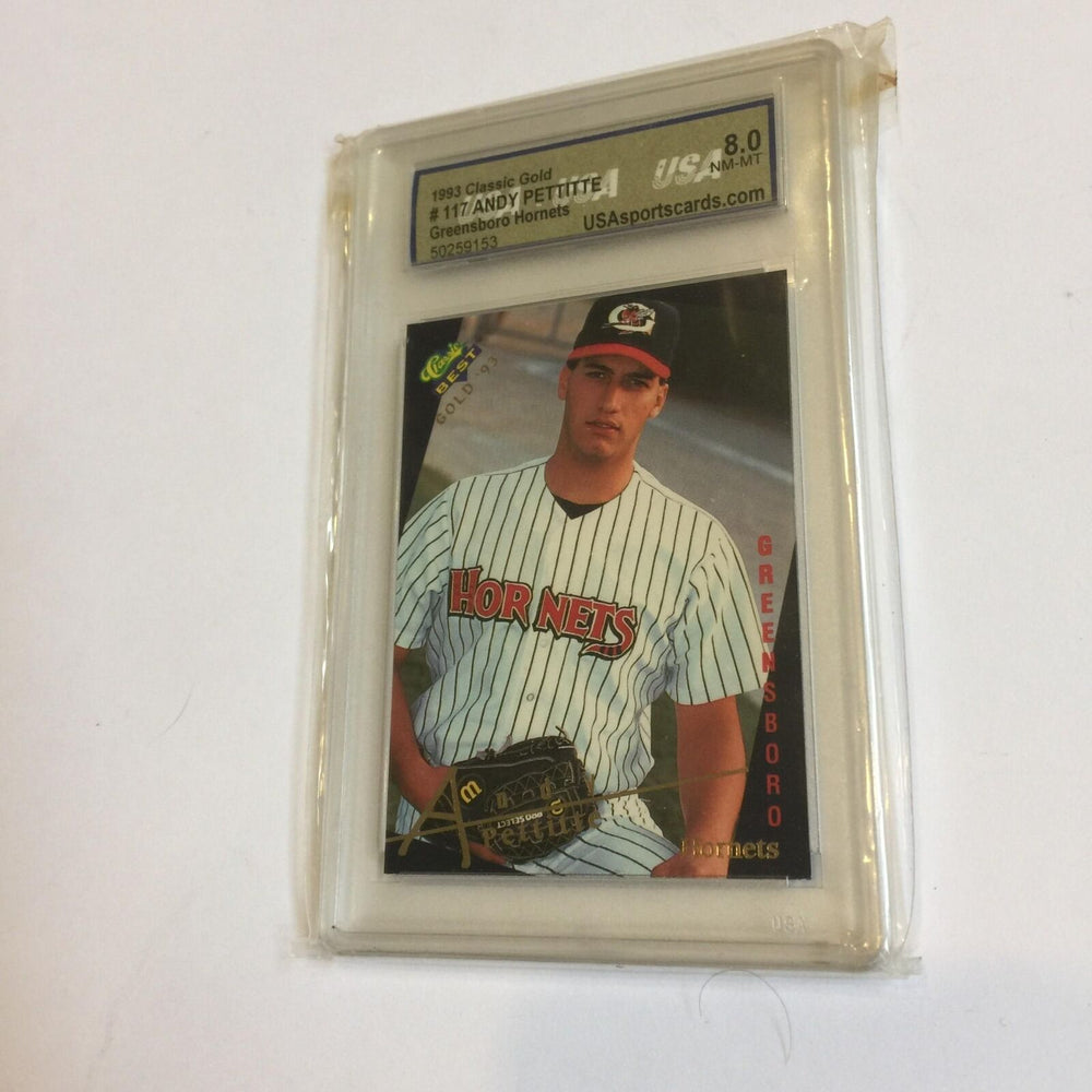 1993 Classic Best Gold Andy Pettitte RC Minor League RC Graded Near Mint 8