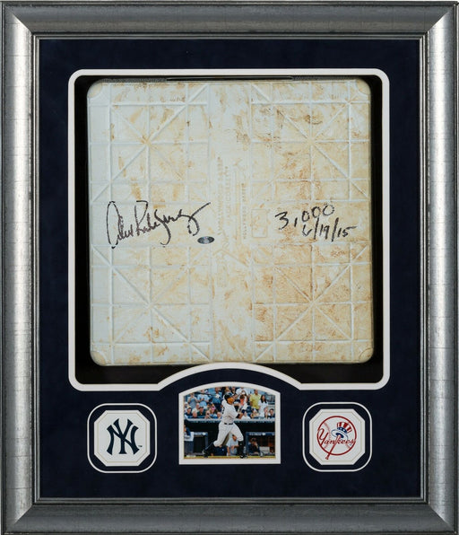 Alex Rodriguez Game Used Signed Inscribed 3,000 Hit Game Base With Steiner COA