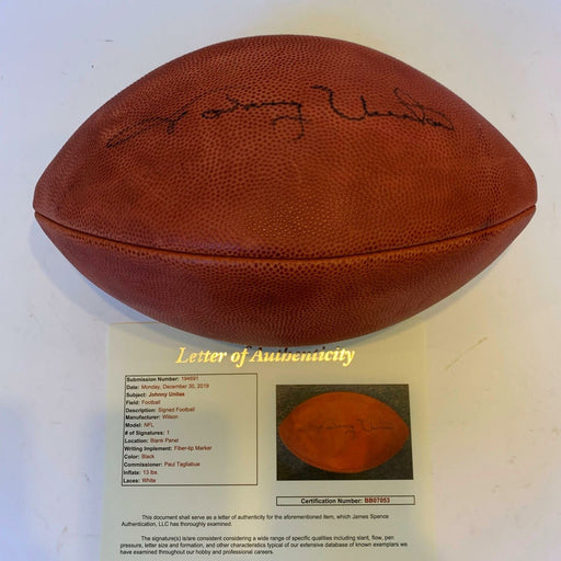 Johnny Unitas Signed Wilson Official NFL Game Football With JSA COA