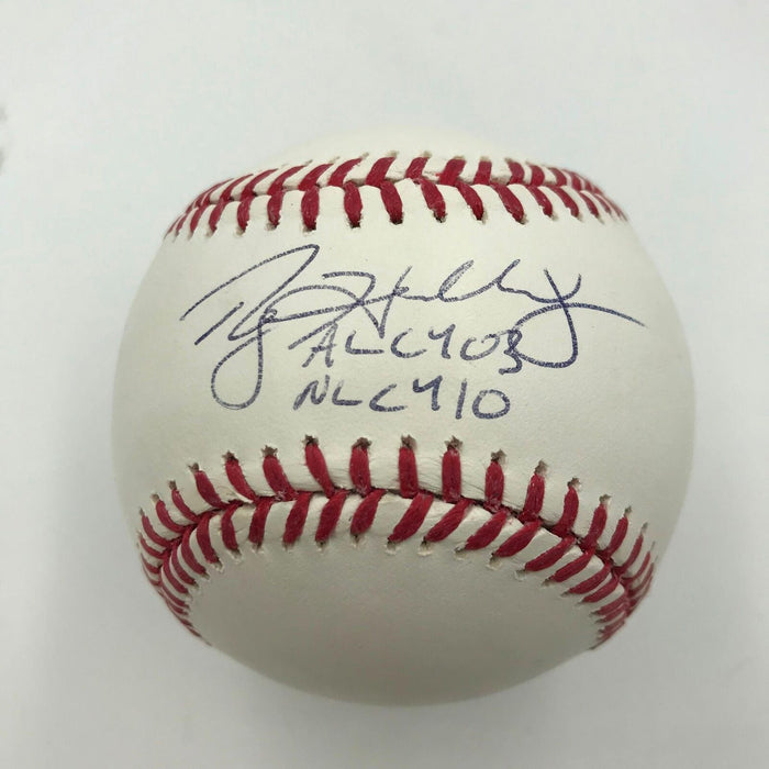 Roy Halladay AL Cy Young 2003 NL Cy Young 2010 Signed Inscribed Baseball JSA COA
