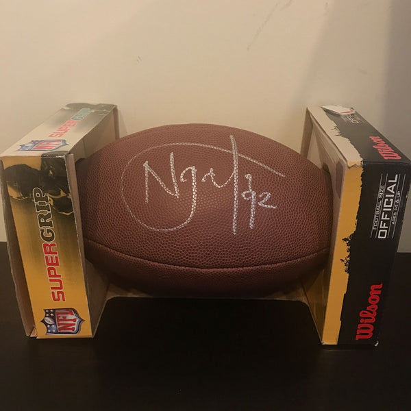 Haloti Ngata Signed Autographed NFL Wilson Football PSA DNA COA Ravens