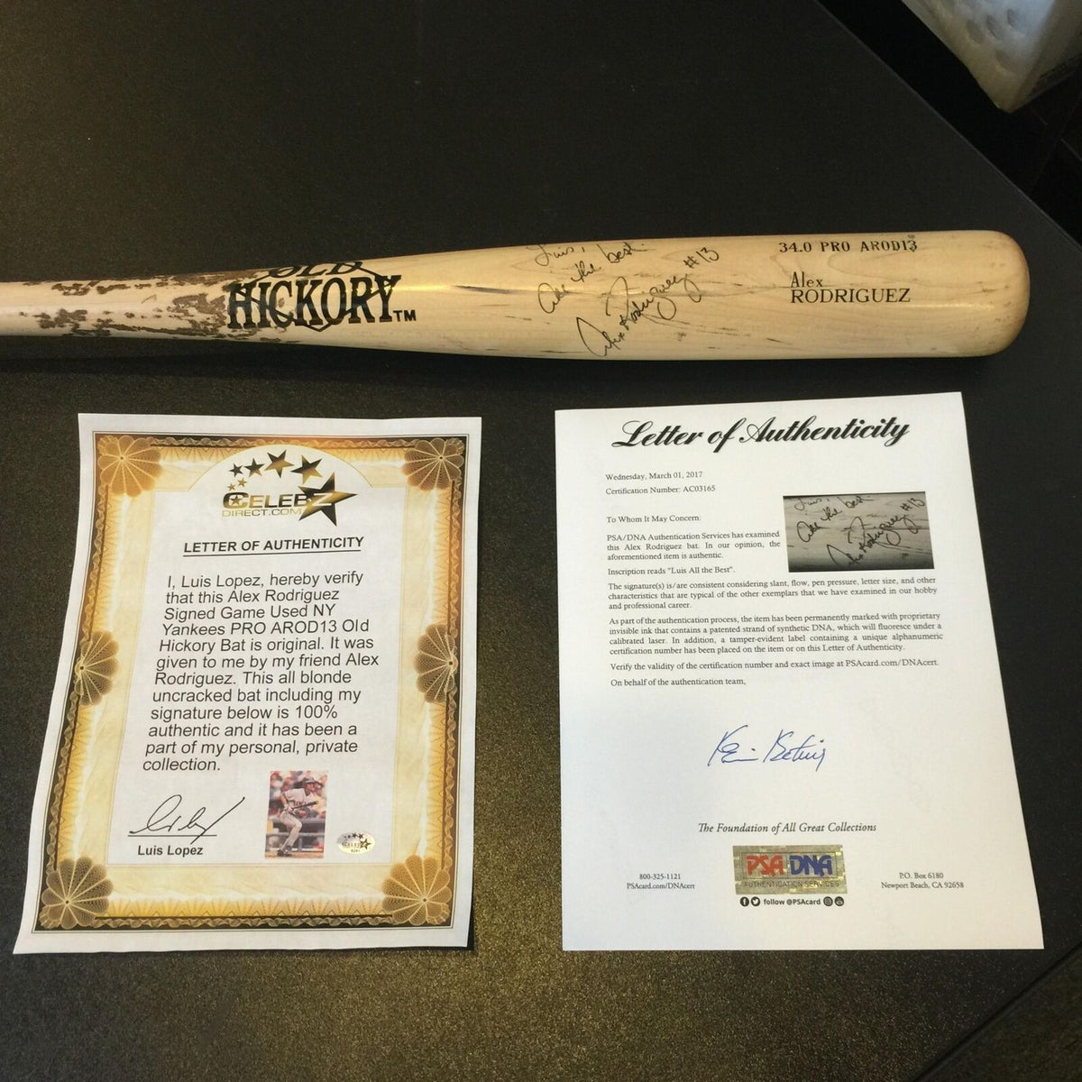 My baseball bat collection -- game-used, signed by A-Rod, and more! 