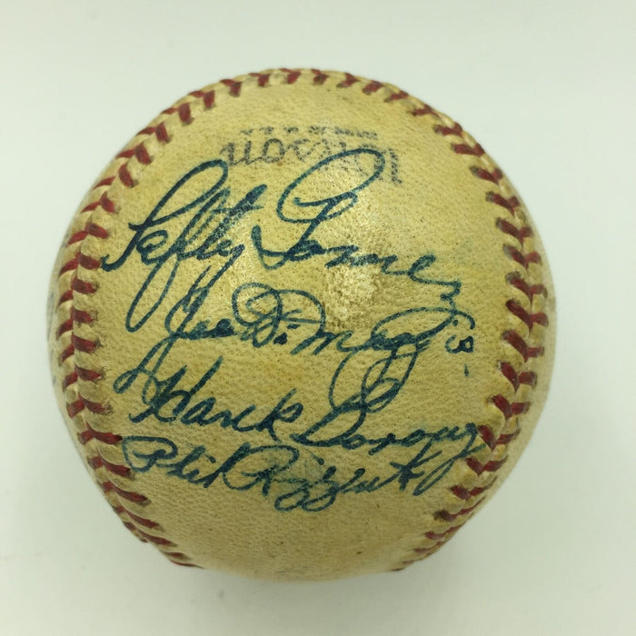 Stunning 1942 New York Yankees Team Signed Baseball Joe Dimaggio PSA DNA COA
