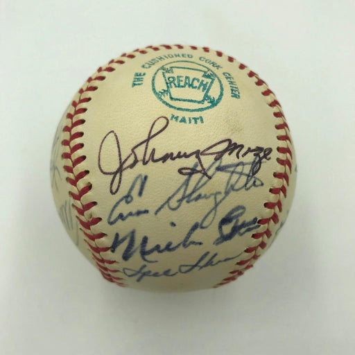 1950's Yankees Legends Signed Baseball Lefty Gomez Johnny Mize Enos Slaughter