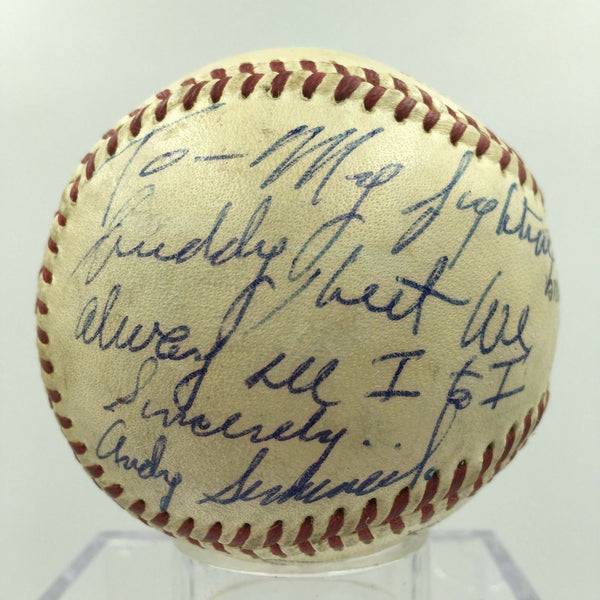 1950's Andy Seminick Signed Autographed Game Used NL Baseball PSA DNA COA