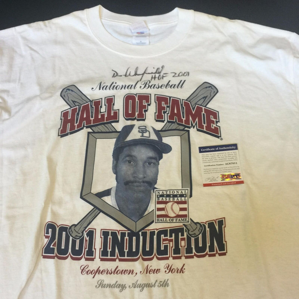 Dave Winfield Signed 2001 Hall Of Fame Induction Cooperstown T-Shirt PSA DNA COA