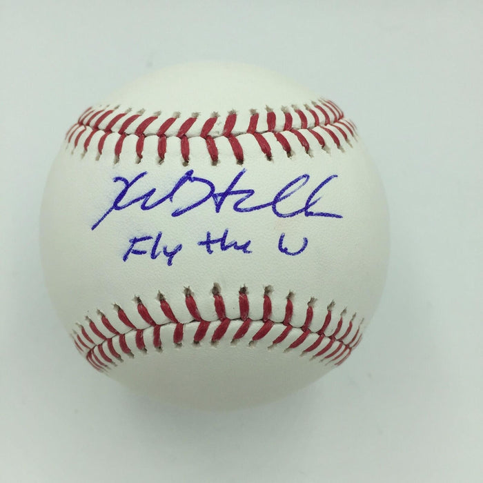 Mint Kyle Hendricks "Fly The W" Signed Official Major League Baseball JSA COA