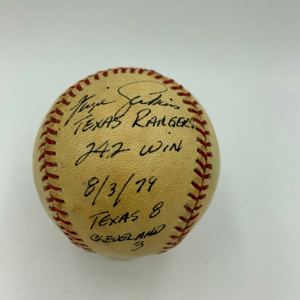 Fergie Jenkins 242 Win 8-3-1979 Signed Inscribed Game Used Baseball JSA COA
