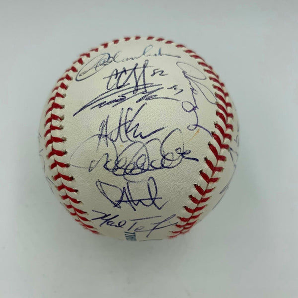 2010 Yankees Team Signed Baseball Derek Jeter & Mariano Rivera Steiner Hologram