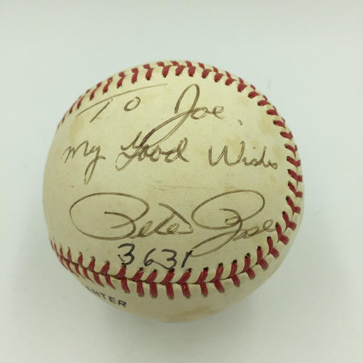 1981 Pete Rose 3631 Hit Signed Game Used National League Baseball PSA DNA COA