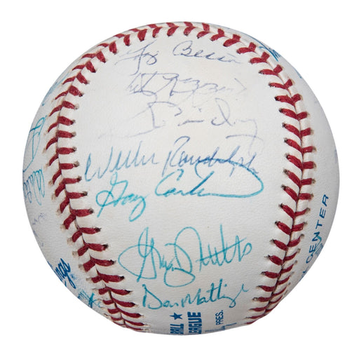 Yankees Dodgers Giants Mets Greats Signed Baseball Willie Mays Derek Jeter BAS