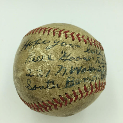 Rare 1940's Goose Tatum Single Signed Baseball Negro League Harlem Globetrotters