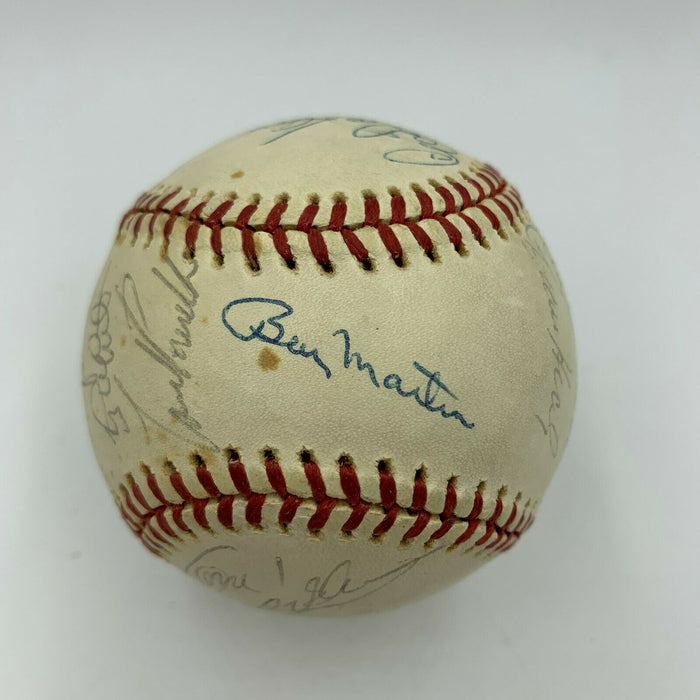 1976 New York Yankees AL Champs Team Signed Baseball Elston Howard With JSA COA