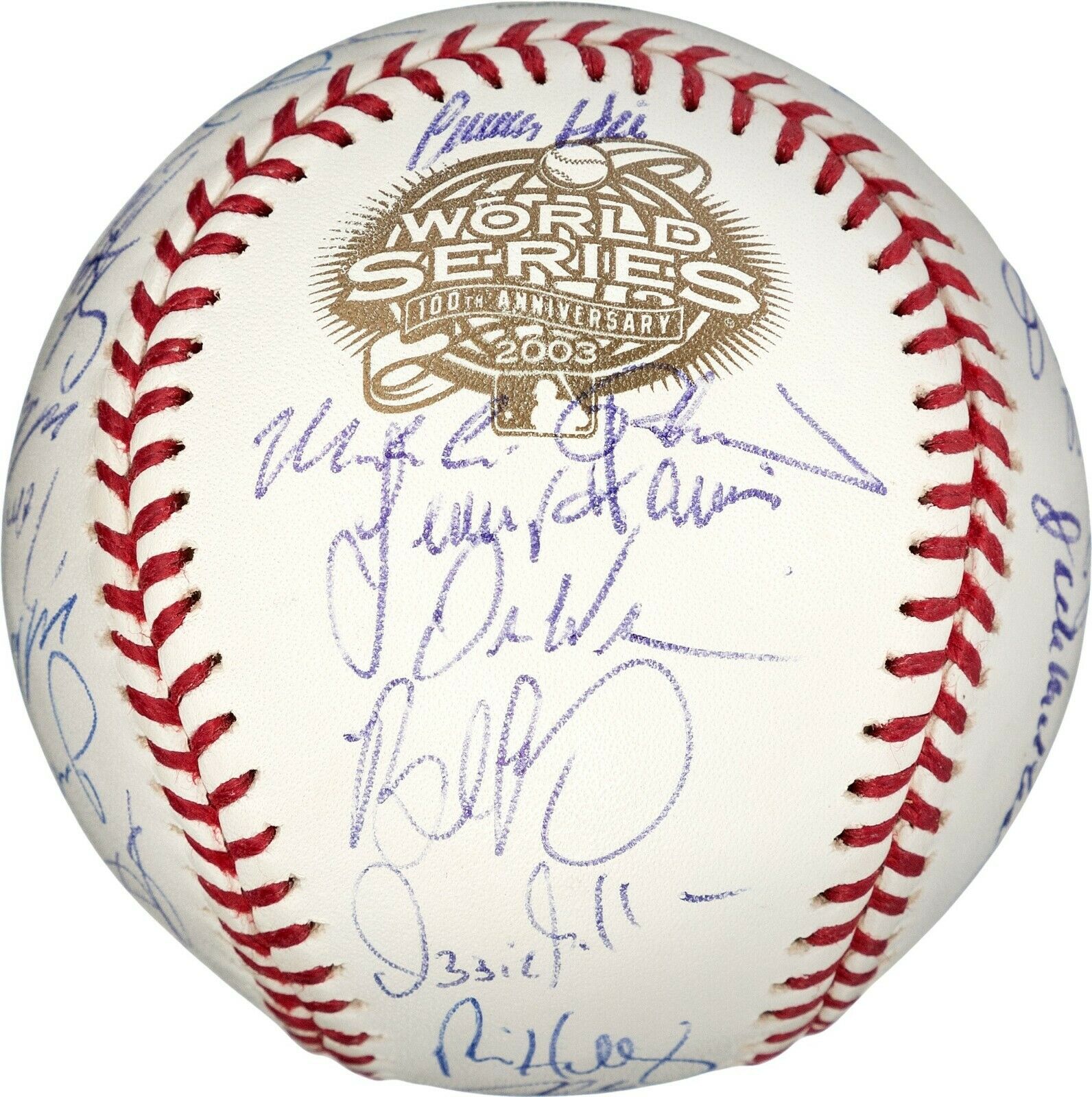 2003 Florida Marlins World Series Champs Team Signed W.S. Baseball MLB —  Showpieces Sports