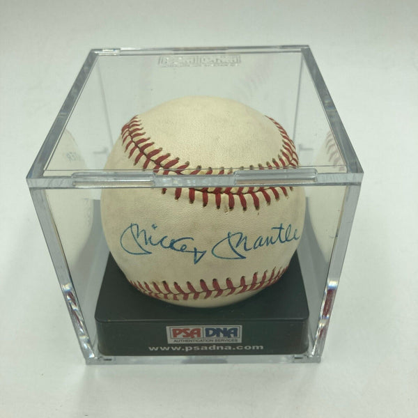 Mickey Mantle Signed American League Baseball PSA DNA Graded 8 Near Mint