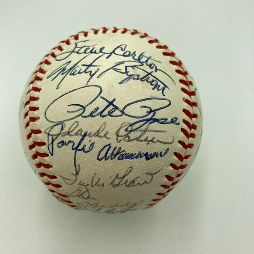 1982 Philadelphia Phillies Team Signed Baseball Mike Schmidt Pete Rose JSA COA