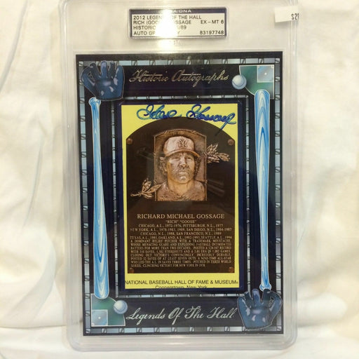 LEGENDS OF THE HALL GOOSE GOSSAGE Signed HOF Plaque #D 65/89 PSA DNA