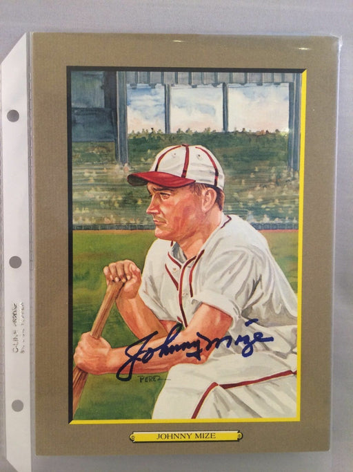 Johnny Mize Signed Autographed Perez Steele Great Moments Psa Dna Coa